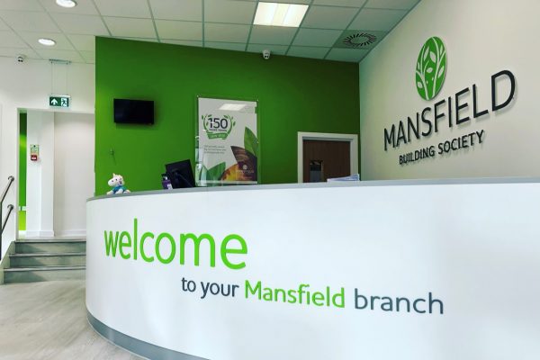 mansfield building society main branch inside front desk