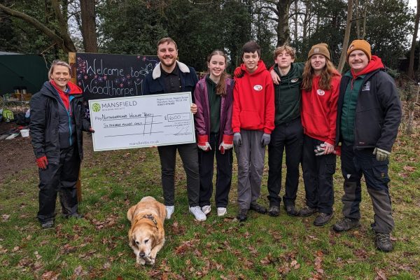 Nottinghamshire Wildlife Trust receive a presentation cheque