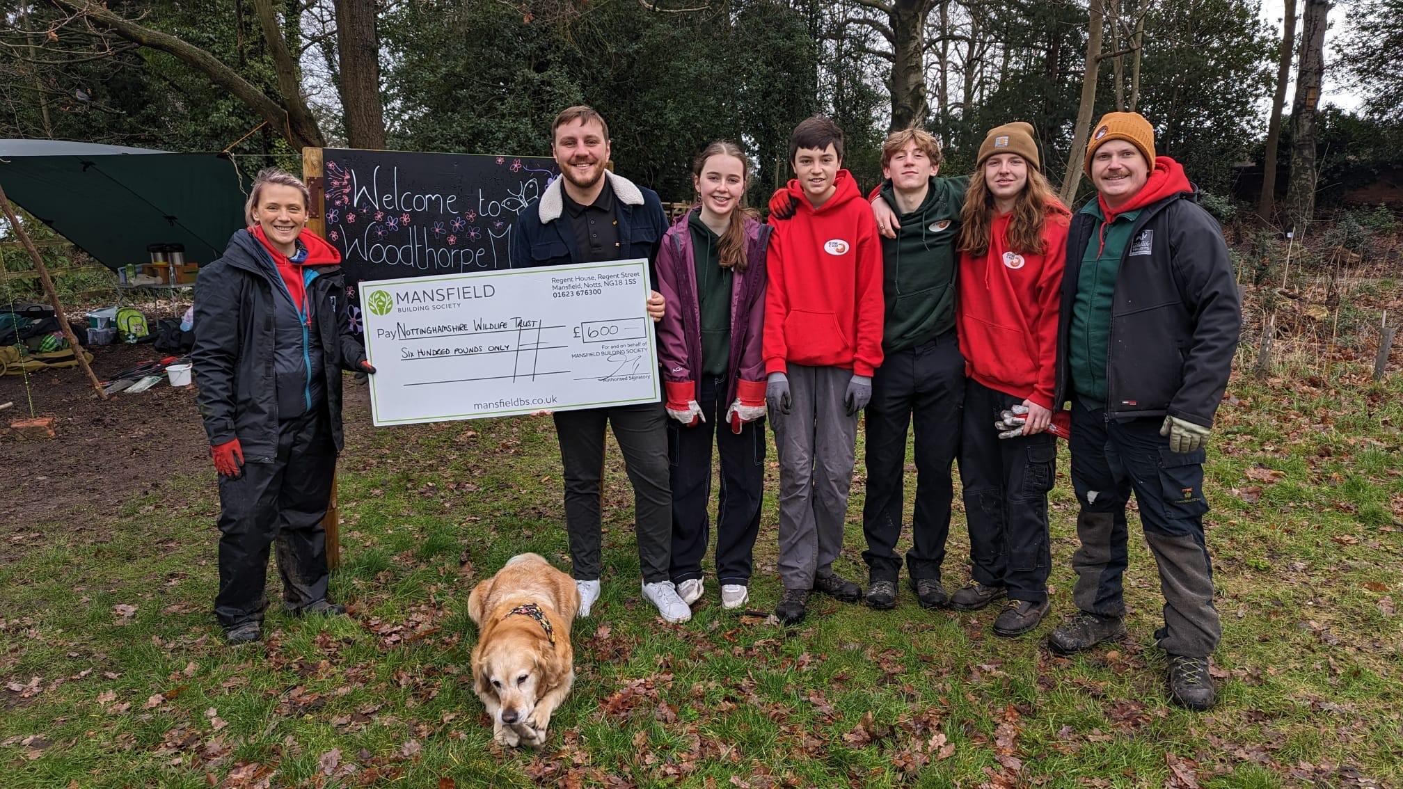 Nottinghamshire Wildlife Trust receive a presentation cheque