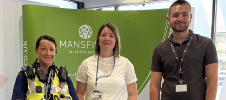 Local police and compliance officers at Mansfield branch