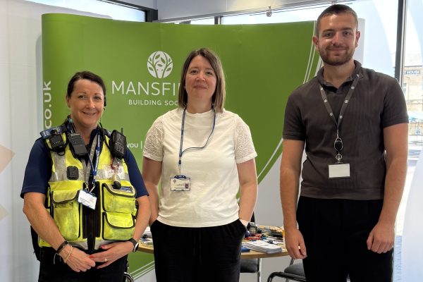 Local police and compliance officers at Mansfield branch